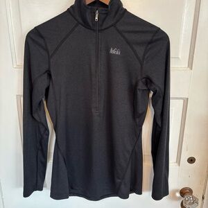 REI Women's Charcoal Long Sleeve Quarter-Zip